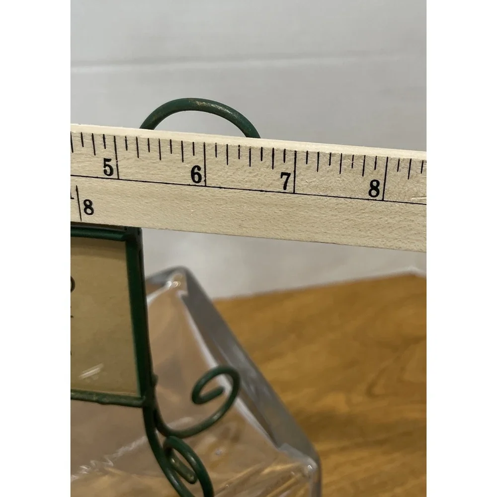 Green Gold Tone Art Deco Picture Frame Metal Two-Sided 3